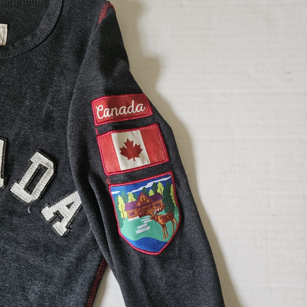 Vintage Collection Brand Canada Top Size XS Charcoal Gray Long Sleeve Pullover - Picture 8 of 14